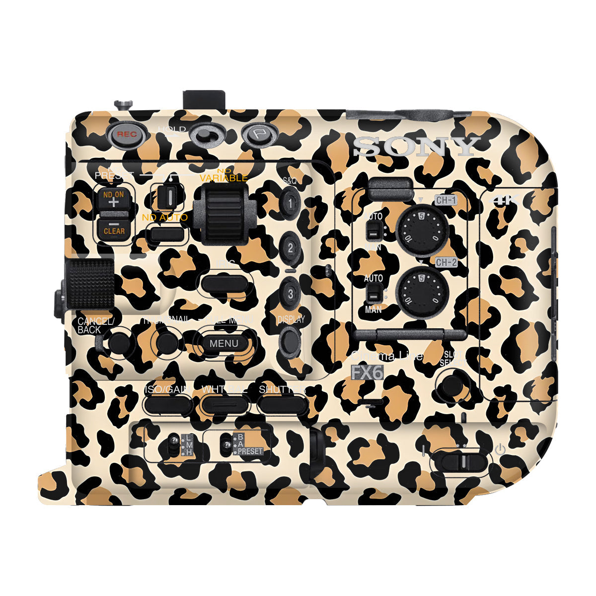 Sandy Leopard Spots Sony FX6 Camera Skin