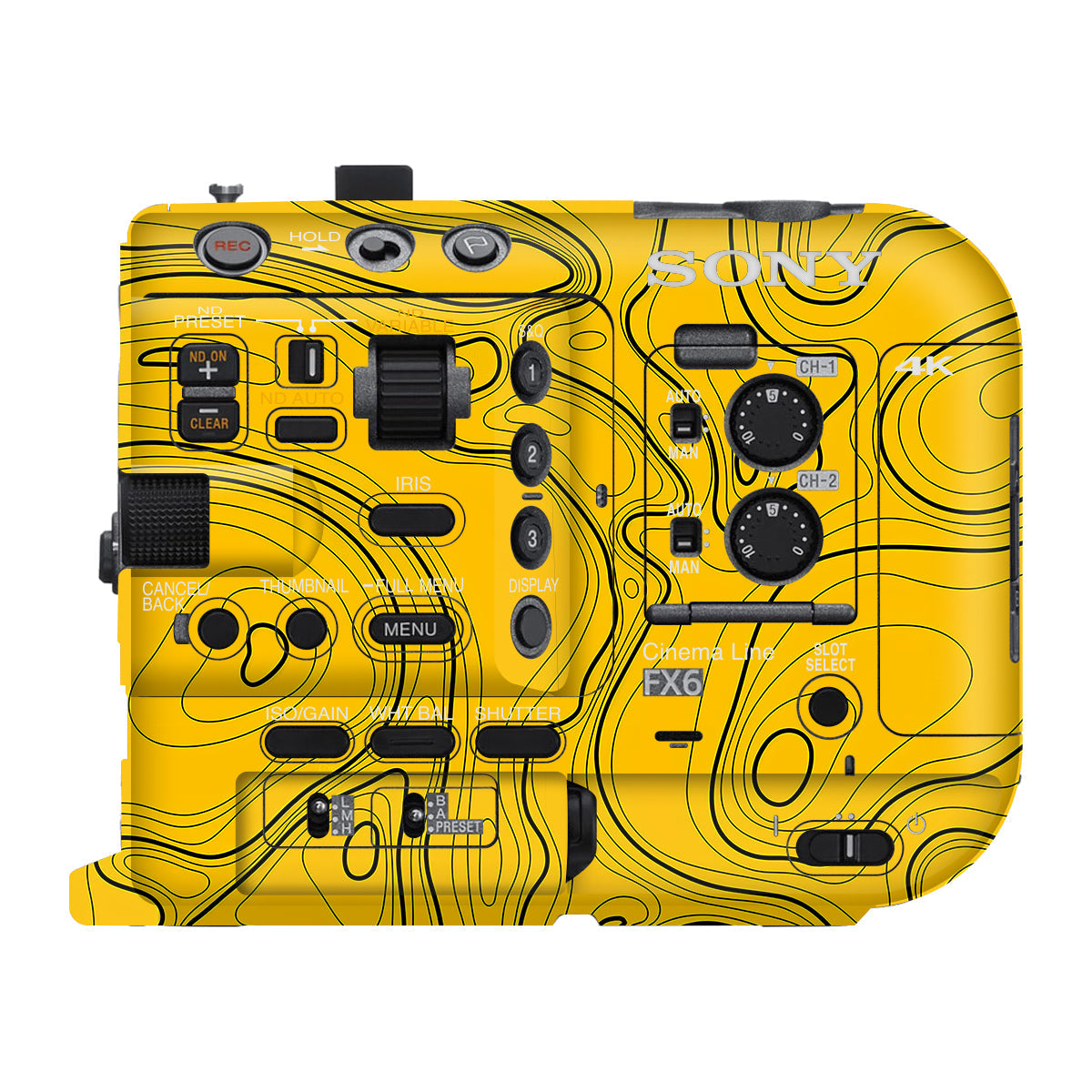 Topographic Map Pattern Sony FX6 Camera Skin