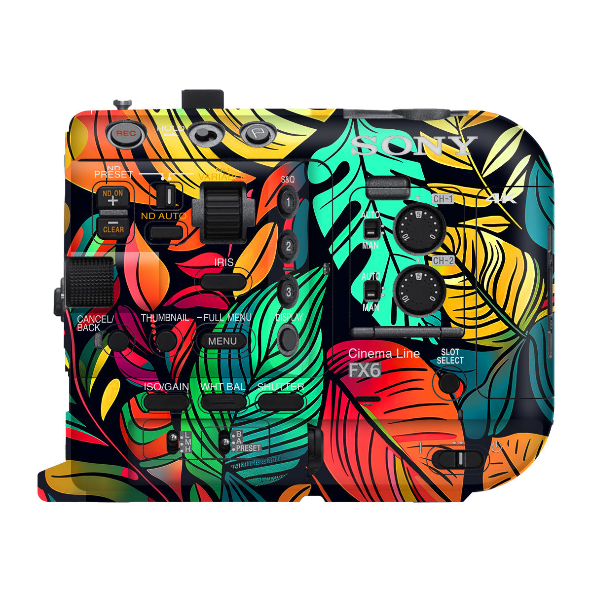 Tropical Jungle Leaves Sony FX6 Camera Skin