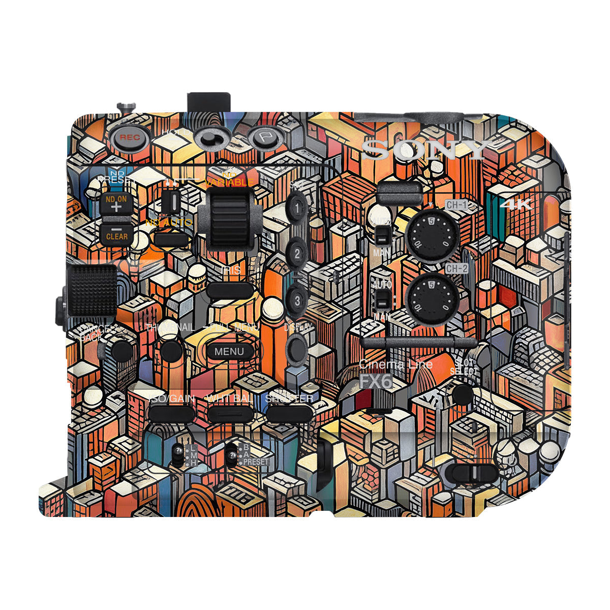 Isometric Cityscape Sony FX6 Camera Skin