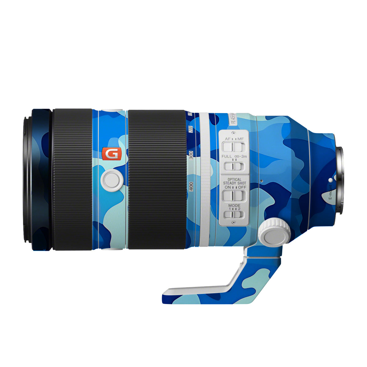 Arctic Blue Camo Pattern Sony FE 100-400mm F/4.5-5.6 GM OSS Camera Lens Skin
