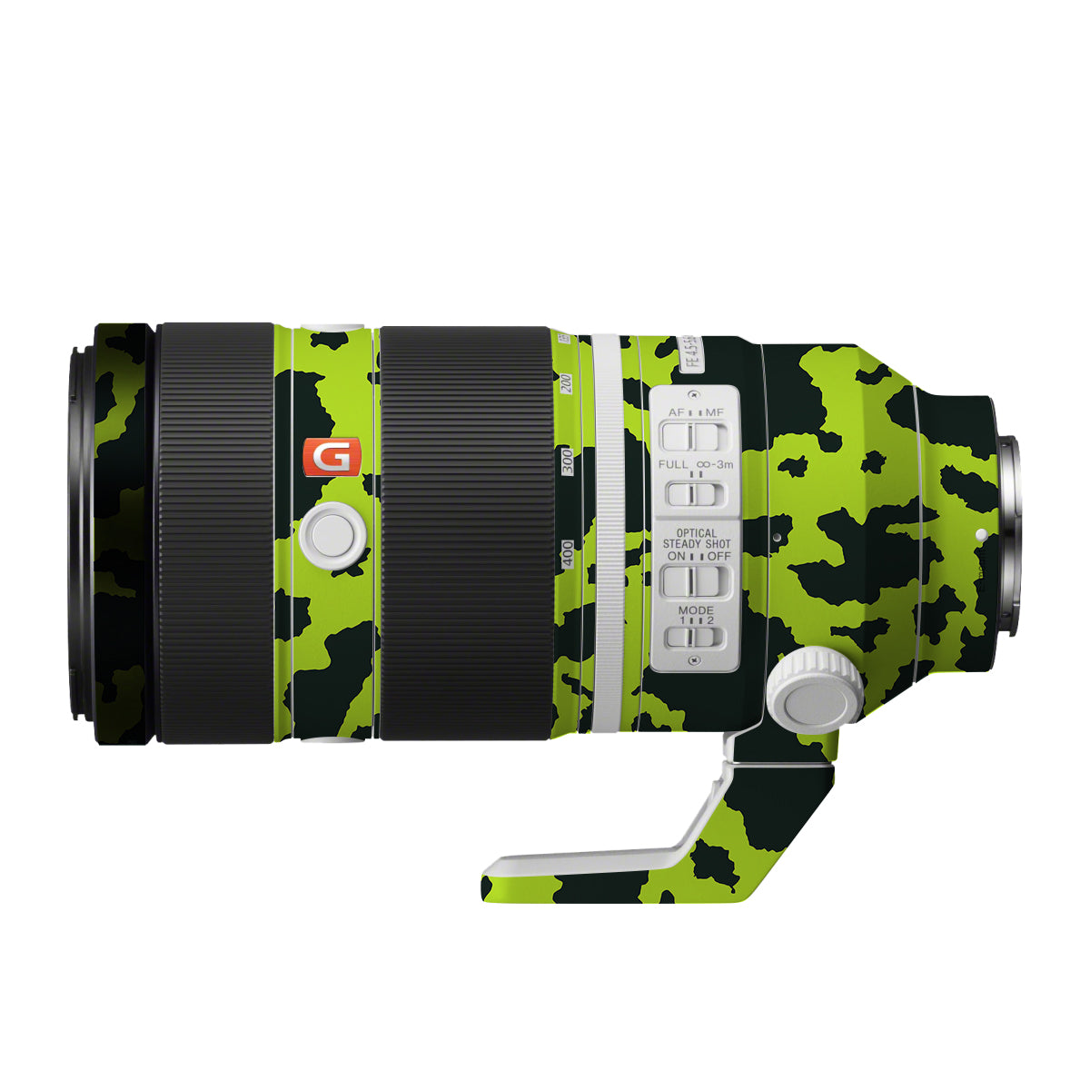 Neon Green Splatter Sony FE 100-400mm F/4.5-5.6 GM OSS Camera Lens Skin