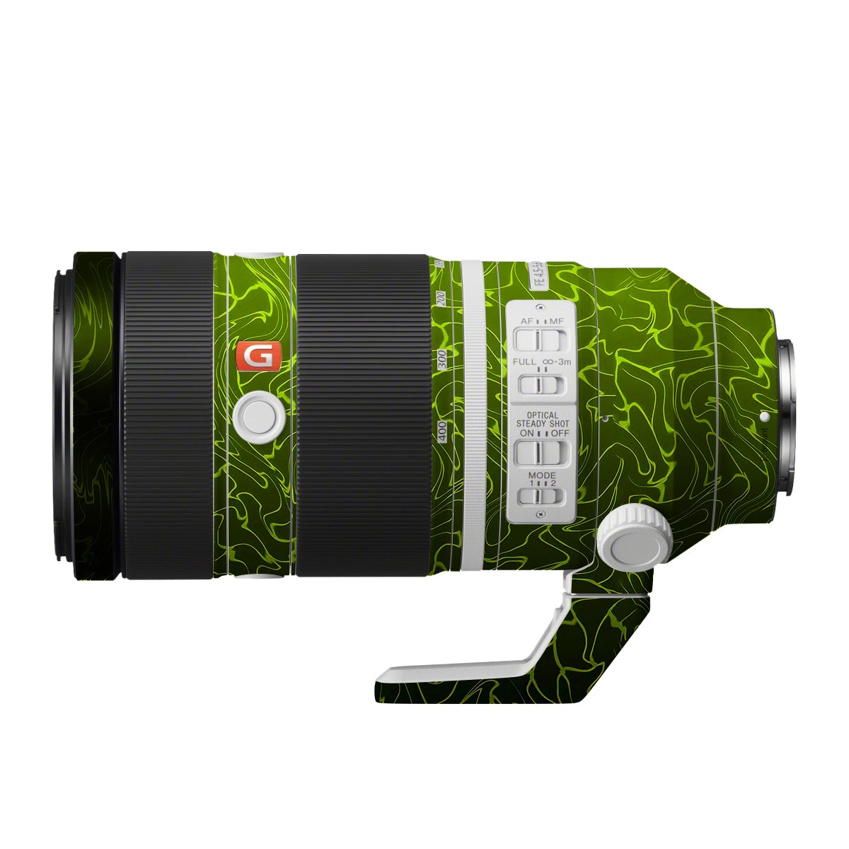 Lime Yellow to Black Gradient Sony FE 100-400mm F/4.5-5.6 GM OSS Camera Lens Skin