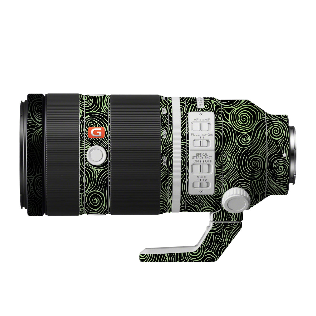 Green Spirals Sony FE 100-400mm F/4.5-5.6 GM OSS Camera Lens Skin