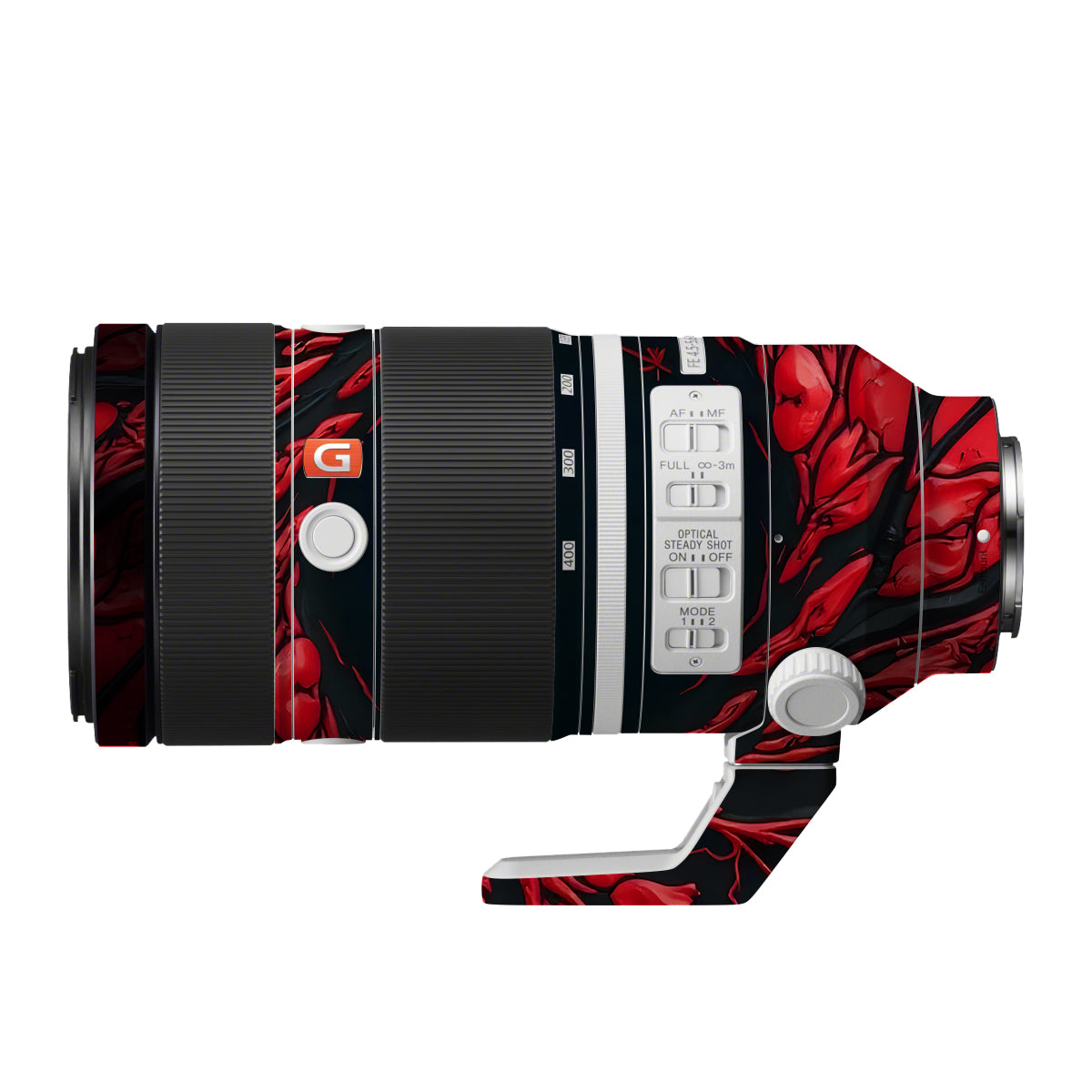 Venom Red Sony FE 100-400mm F/4.5-5.6 GM OSS Camera Lens Skin