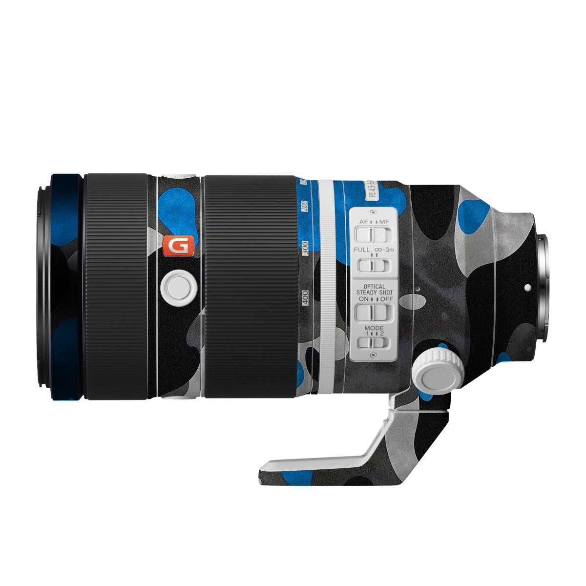 Blue Grey Camo Sony FE 100-400mm F/4.5-5.6 GM OSS Camera Lens Skin