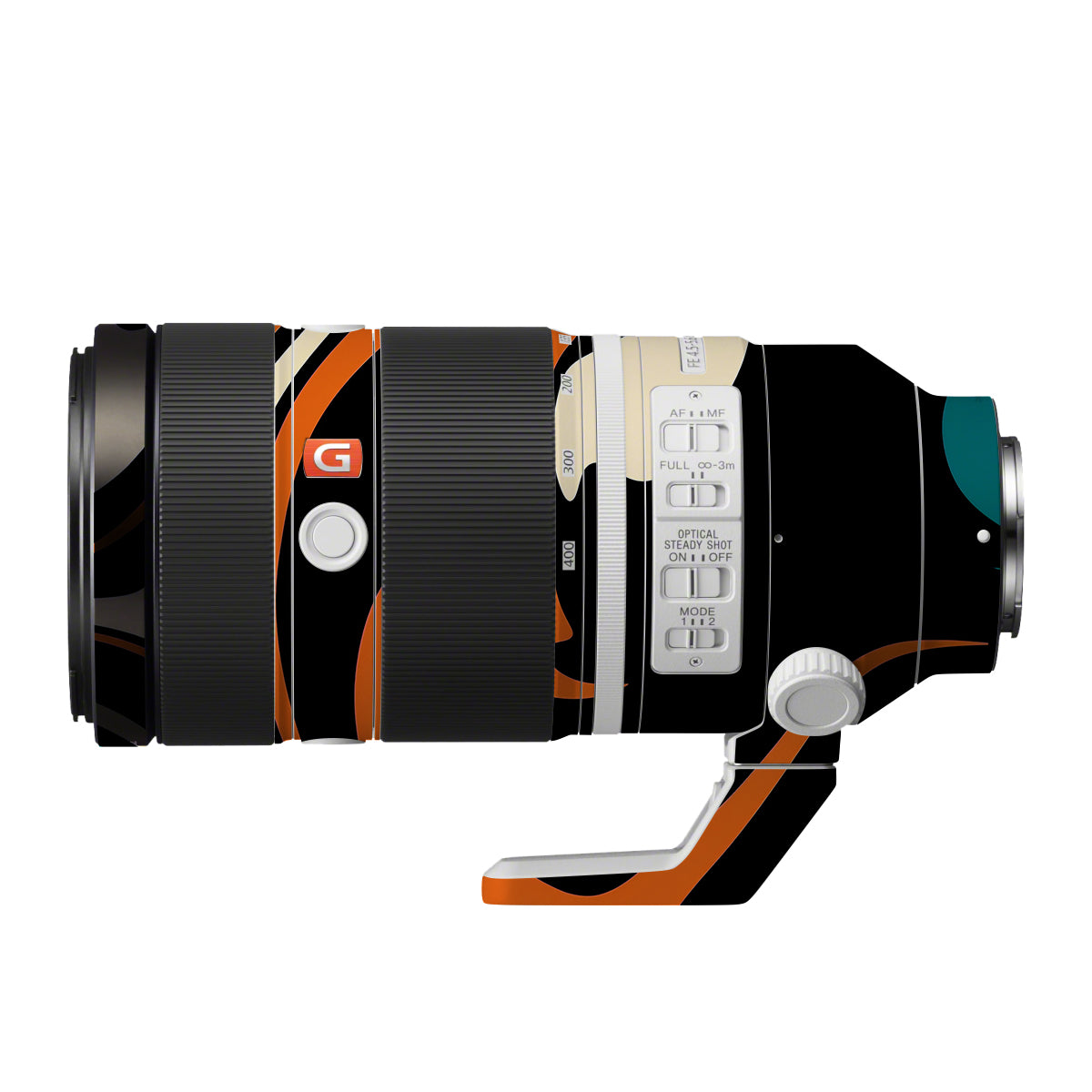 Mid-Century Abstract Swirl Sony FE 100-400mm F/4.5-5.6 GM OSS Camera Lens Skin