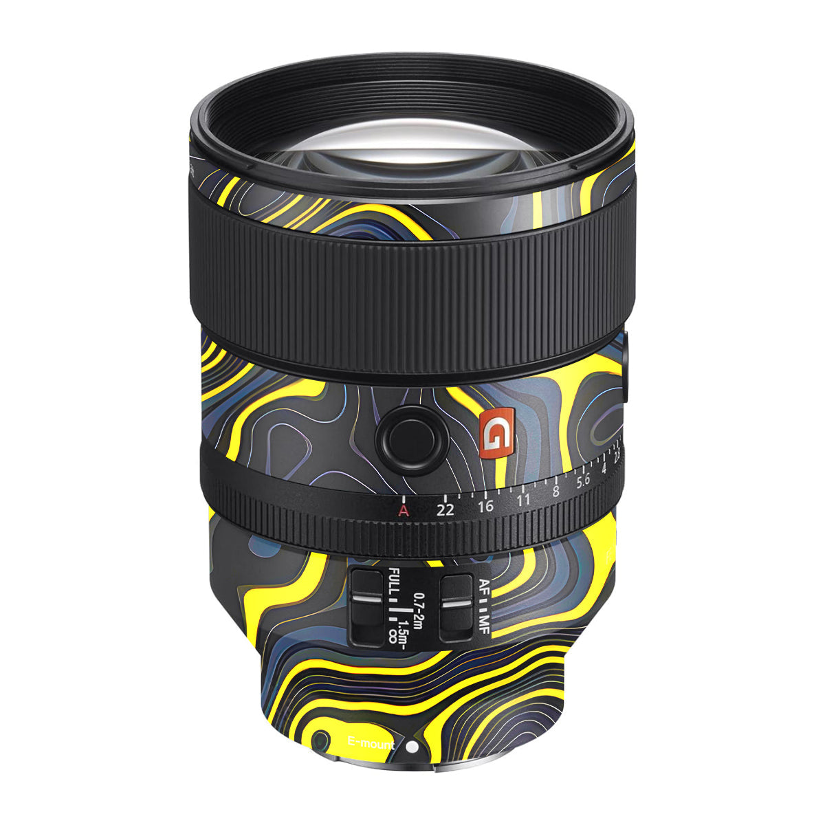Neon Lava Contours Sony FE 135mm F/1.8 GM Camera Lens Skin