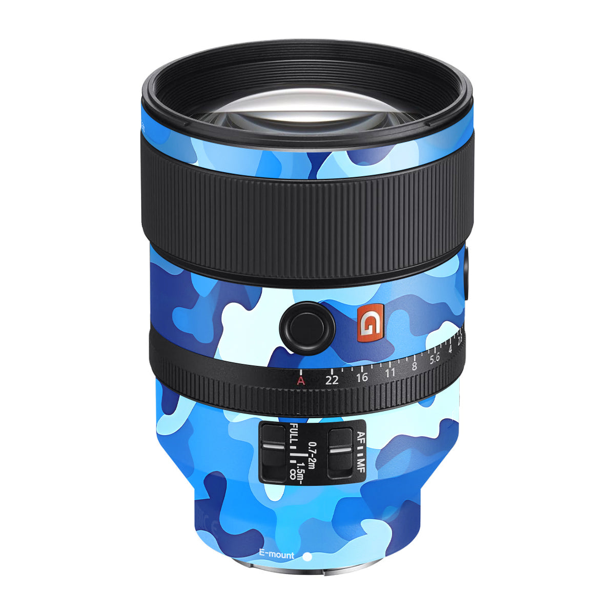 Arctic Blue Camo Pattern Sony FE 135mm F/1.8 GM Camera Lens Skin