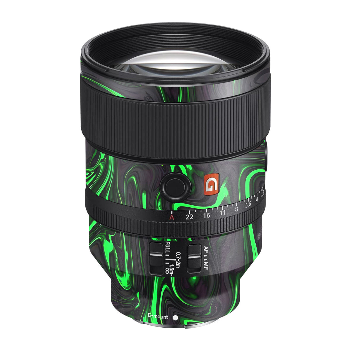 Green Liquid Pattern Sony FE 135mm F/1.8 GM Camera Lens Skin