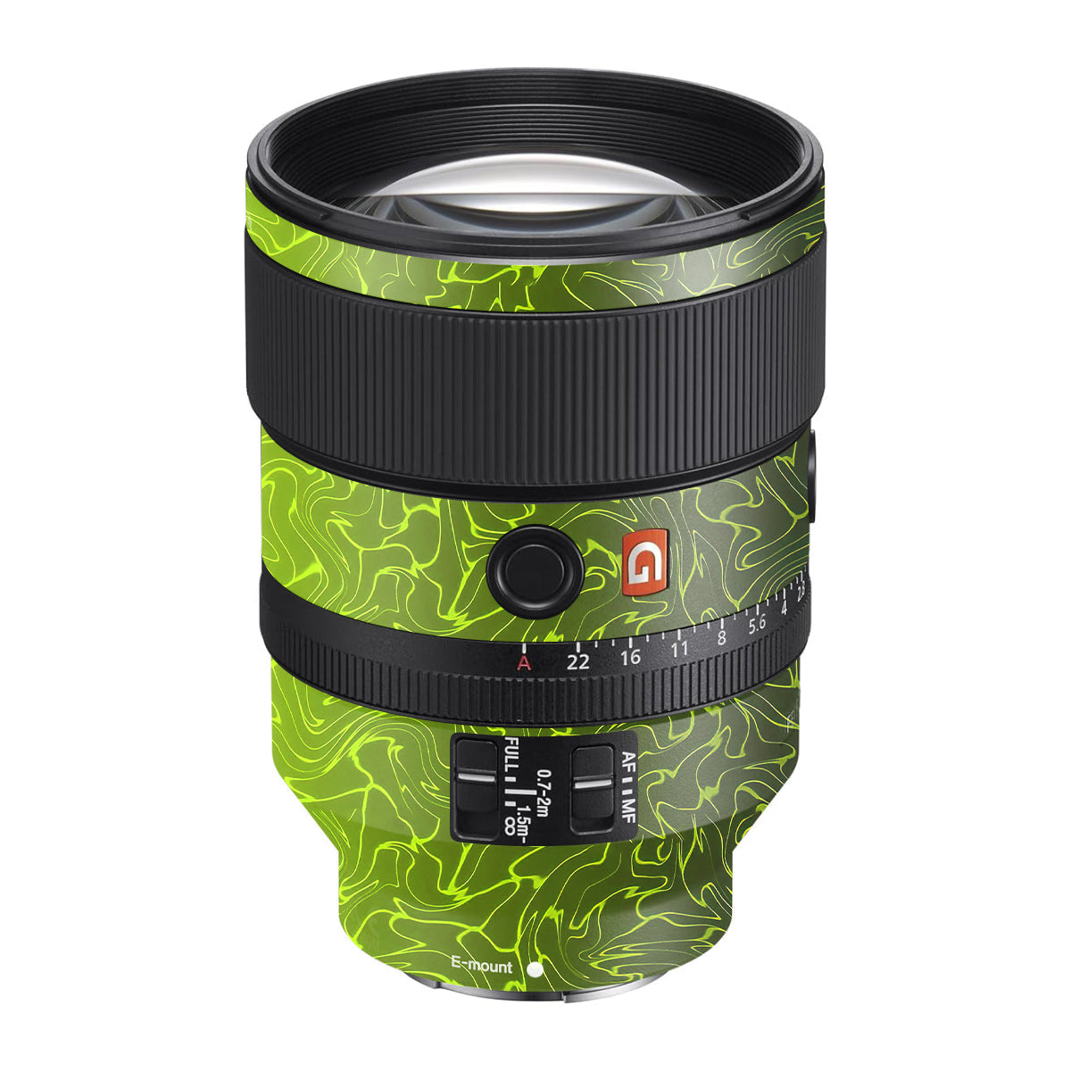 Lime Yellow to Black Gradient Sony FE 135mm F/1.8 GM Camera Lens Skin