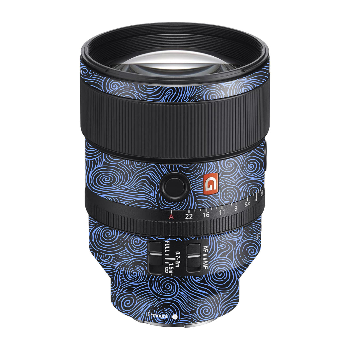Blue Spirals Sony FE 135mm F/1.8 GM Camera Lens Skin