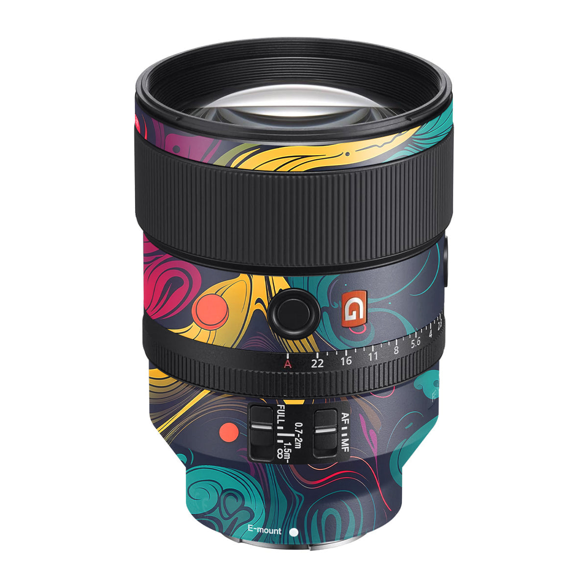 Psychedelic Color Swirl Sony FE 135mm F/1.8 GM Camera Lens Skin