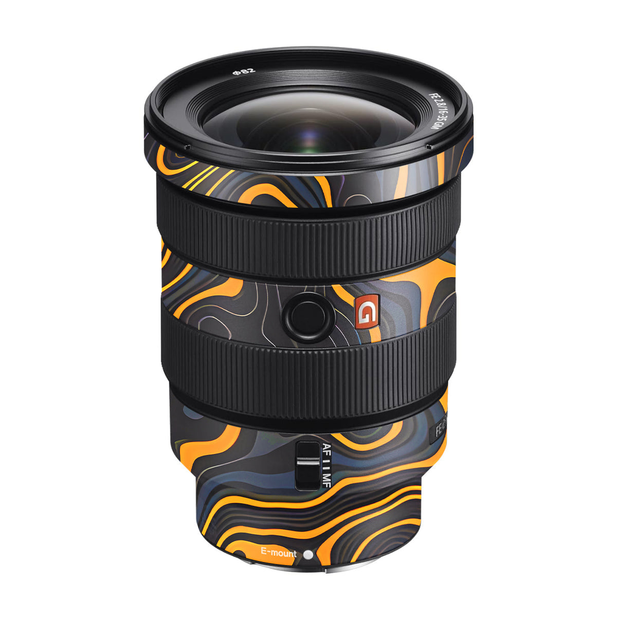 Amber Topographic Waves Sony FE 16-35mm F/2.8 GM Camera Lens Skin