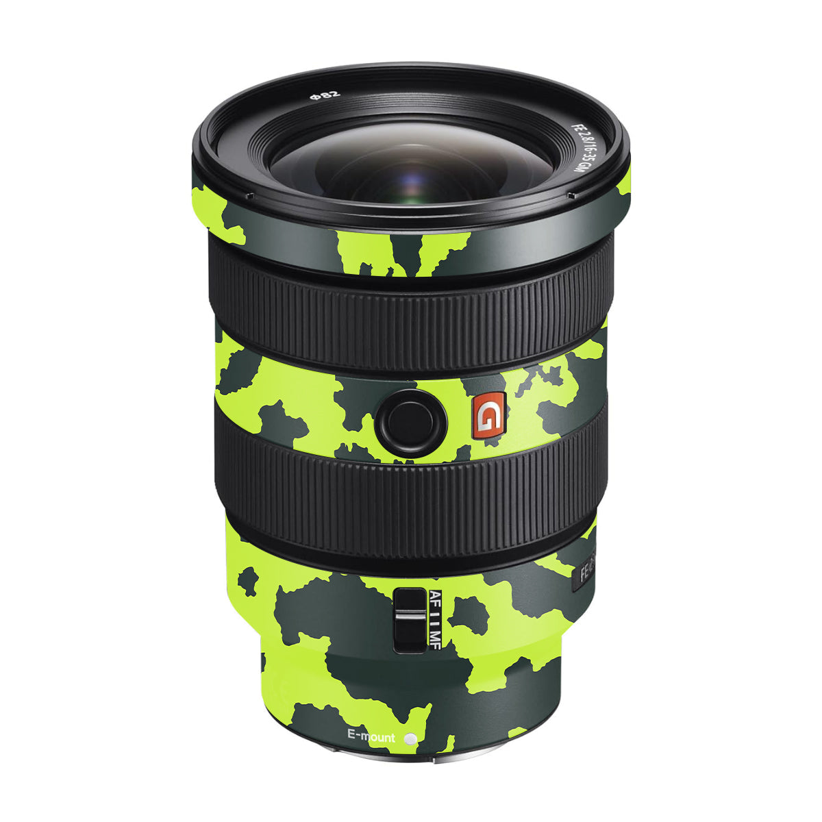 Neon Green Splatter Sony FE 16-35mm F/2.8 GM Camera Lens Skin