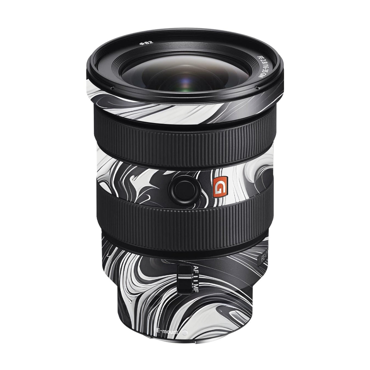 Black and White Marble Sony FE 16-35mm F/2.8 GM Camera Lens Skin