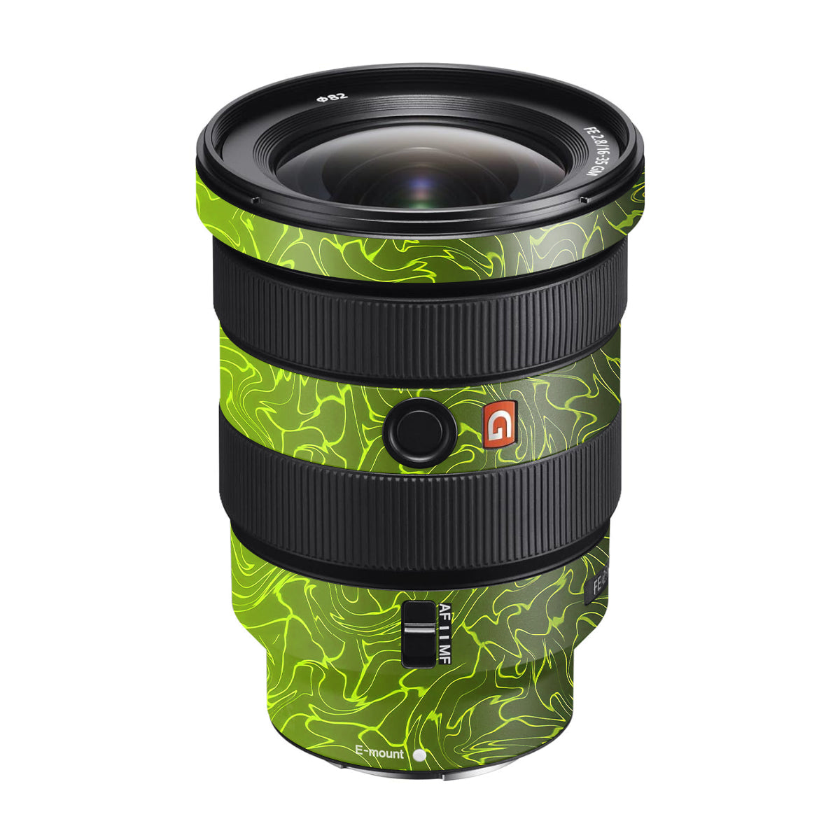 Lime Yellow to Black Gradient Sony FE 16-35mm F/2.8 GM Camera Lens Skin