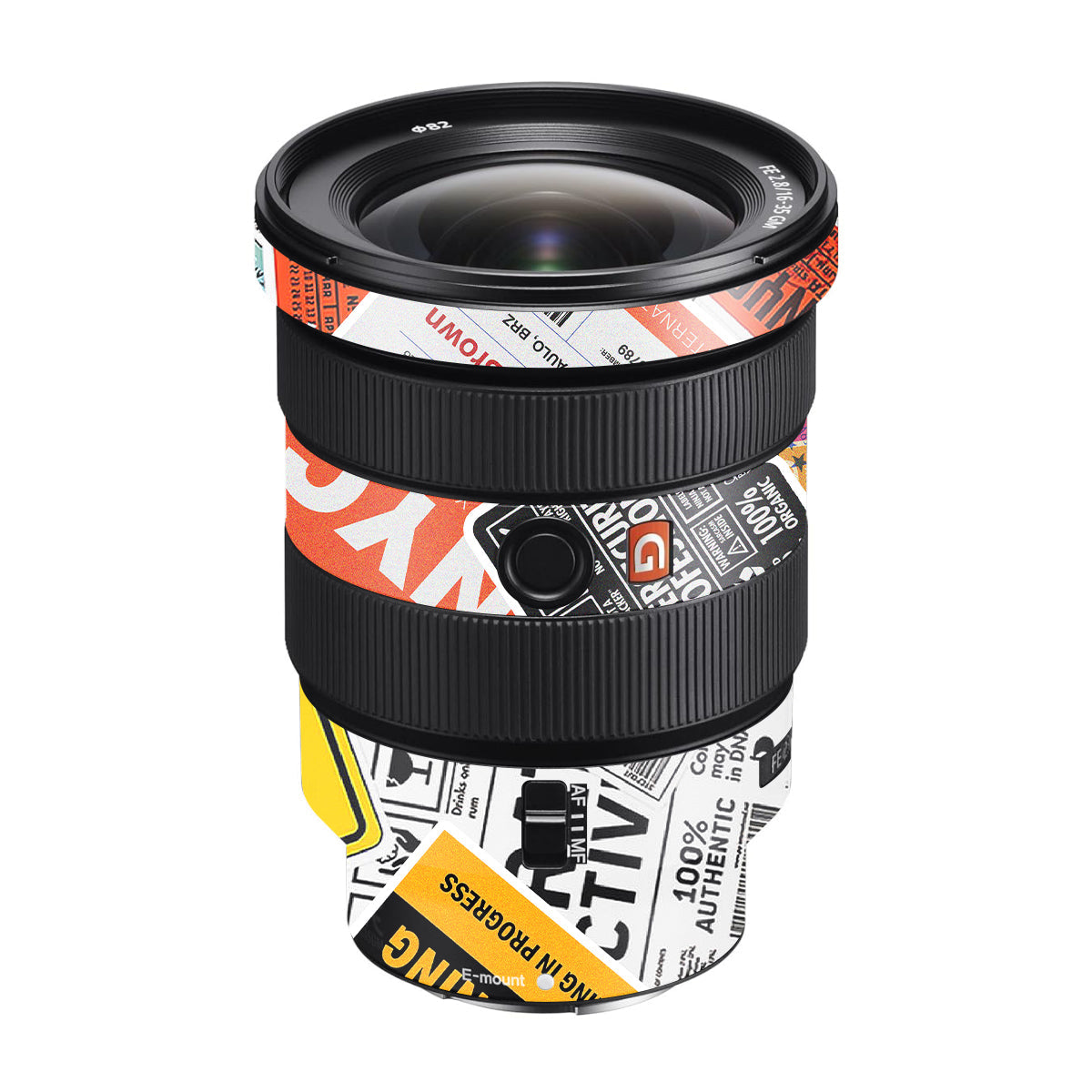 Tech Aesthetic Sticker Collage Sony FE 16-35mm F/2.8 GM Camera Lens Skin