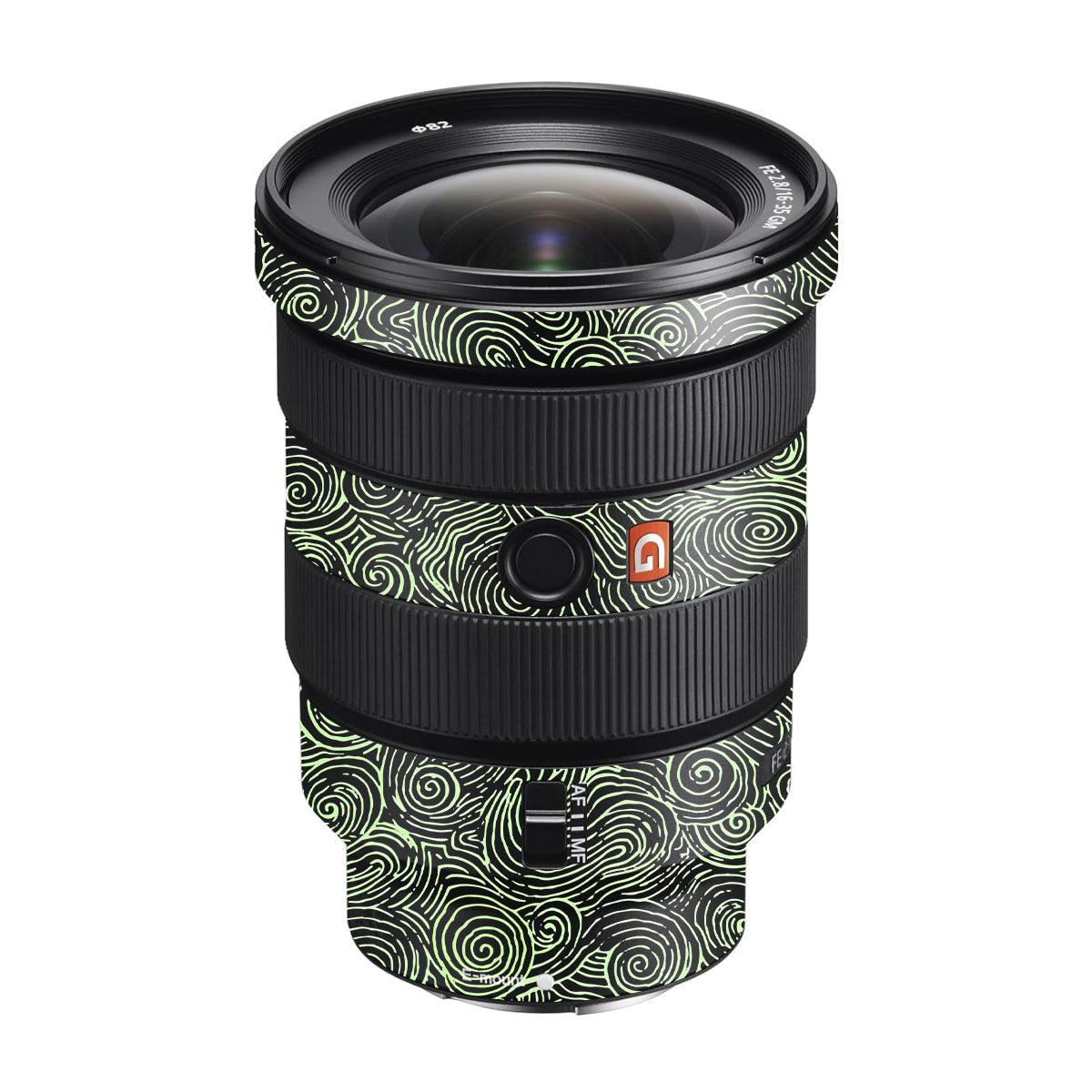 Green Spirals Sony FE 16-35mm F/2.8 GM Camera Lens Skin