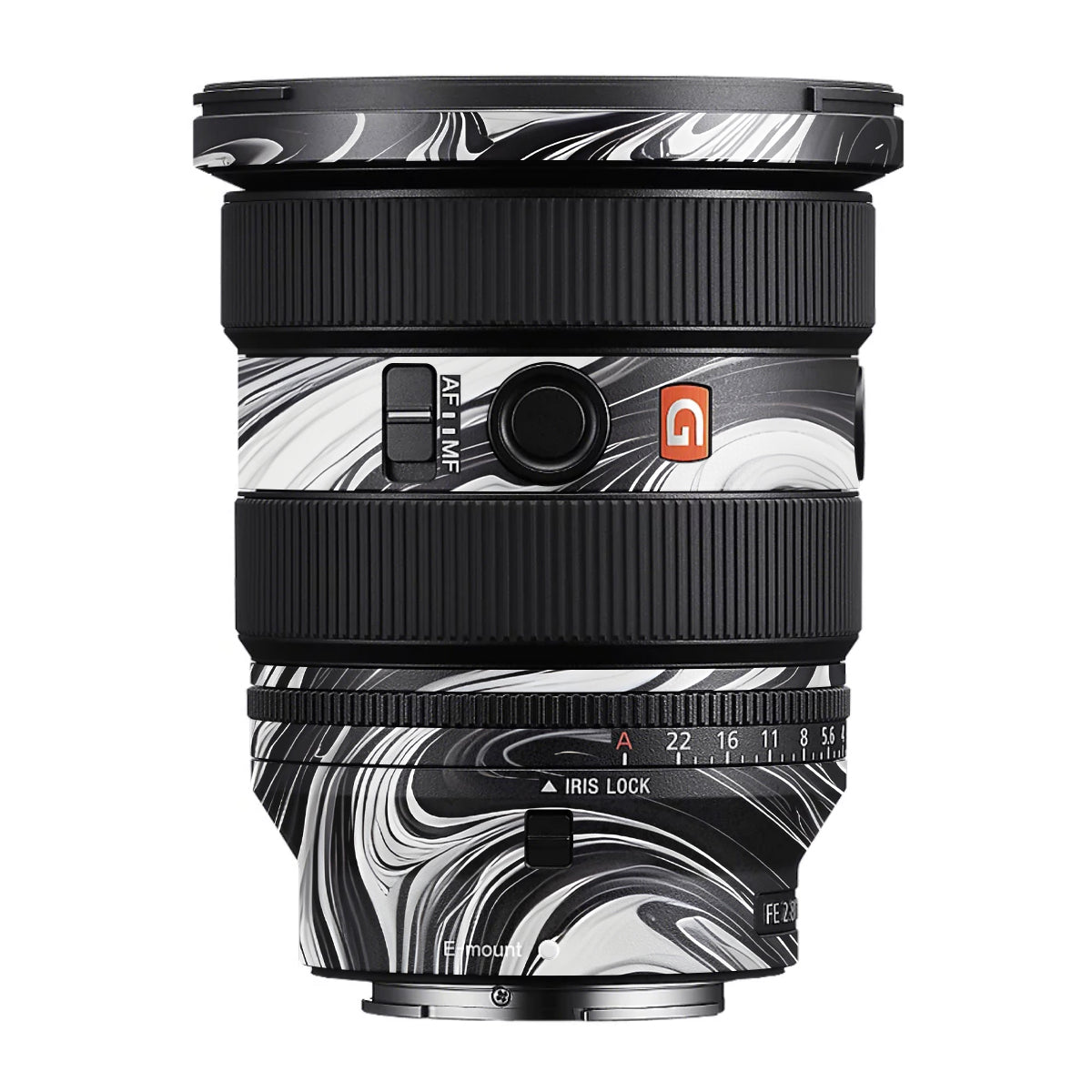 Black and White Marble Sony FE 16-35mm F/2.8 GM II Camera Lens Skin
