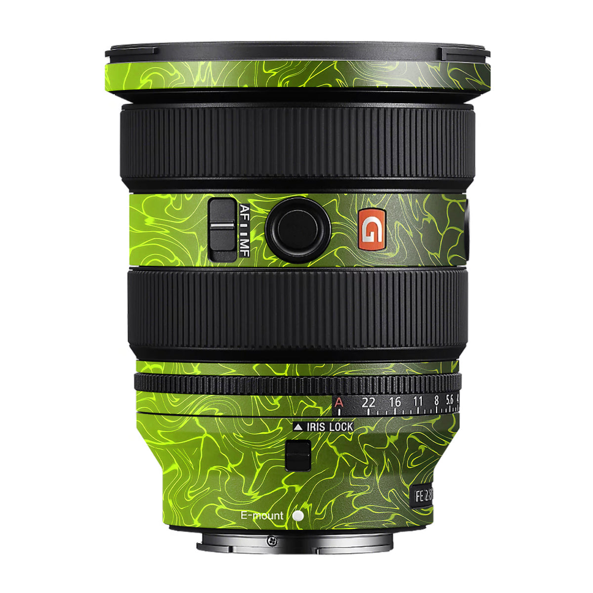 Lime Yellow to Black Gradient Sony FE 16-35mm F/2.8 GM II Camera Lens Skin