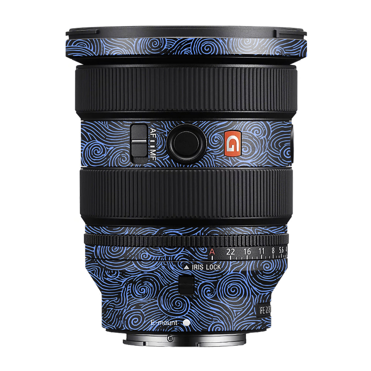 Blue Spirals Sony FE 16-35mm F/2.8 GM II Camera Lens Skin