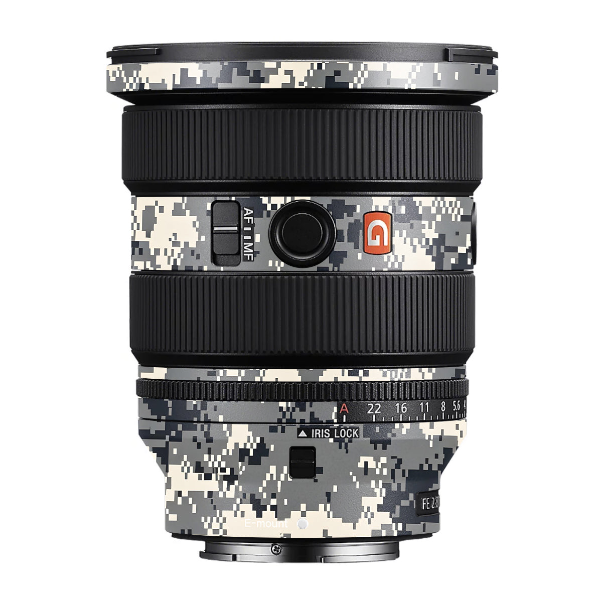 Grey Black Pixel Sony FE 16-35mm F/2.8 GM II Camera Lens Skin