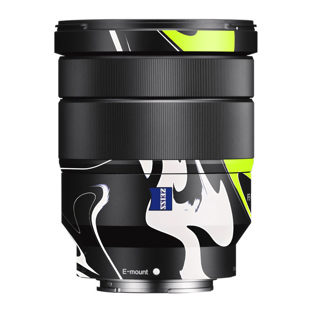 Neon Green and Black Pattern Sony FE 16-35mm F/4 ZA OSS Camera Lens Skin