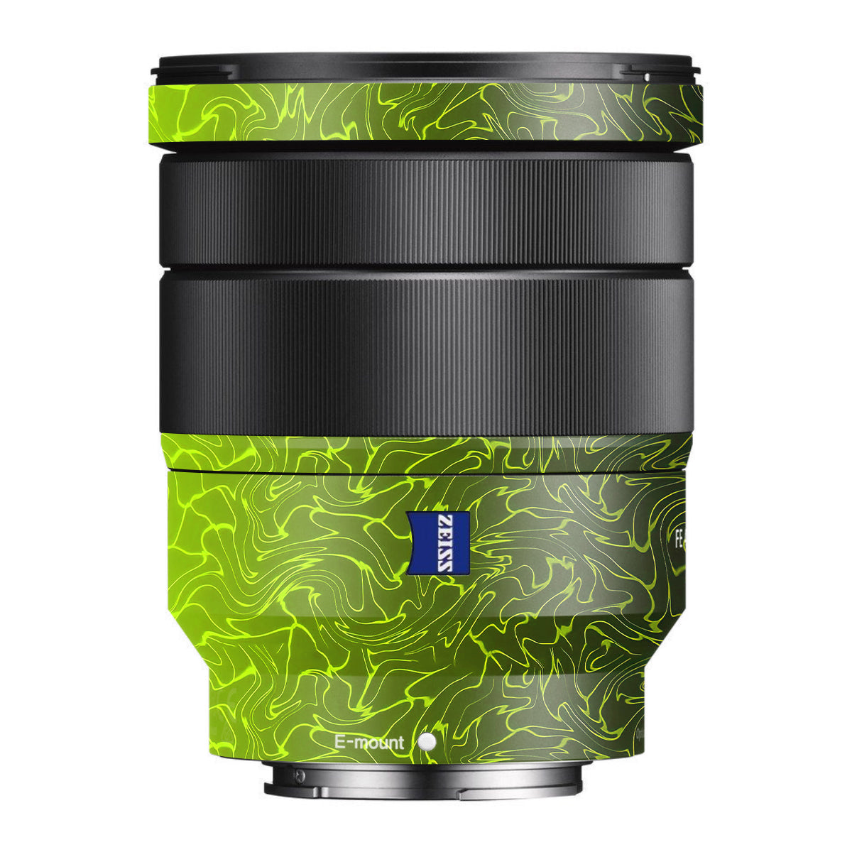 Lime Yellow to Black Gradient Sony FE 16-35mm F/4 ZA OSS Camera Lens Skin