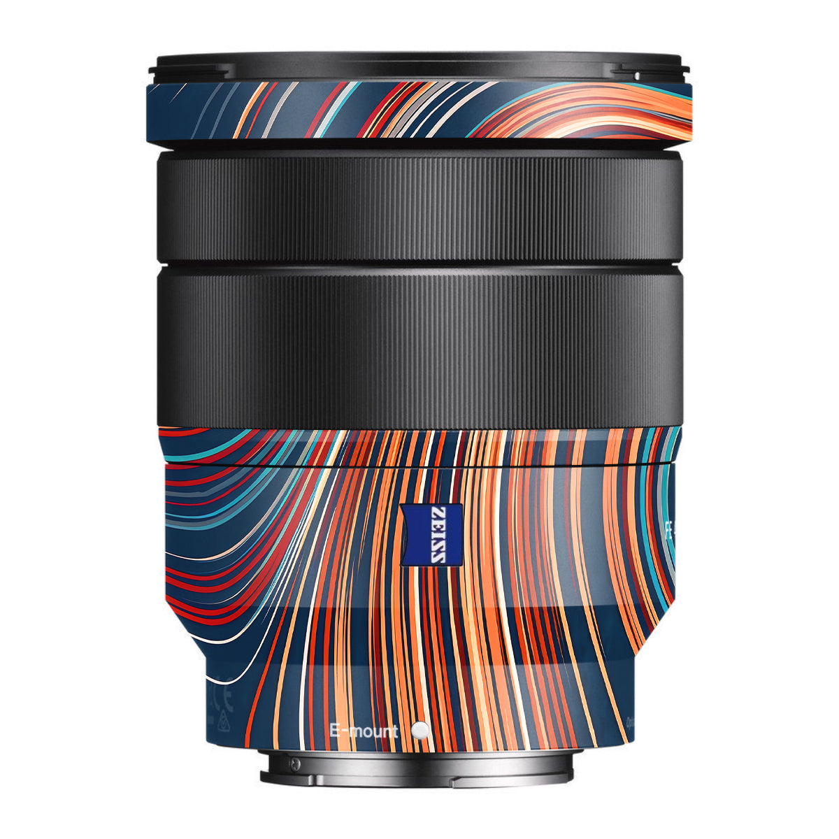 Retro Abstract Striped Swirl Sony FE 16-35mm F/4 ZA OSS Camera Lens Sk