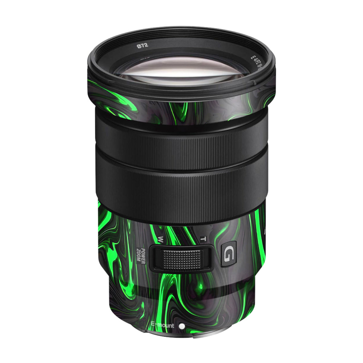 Green Liquid Pattern Sony E 18-105mm F/4 Camera Lens Skin