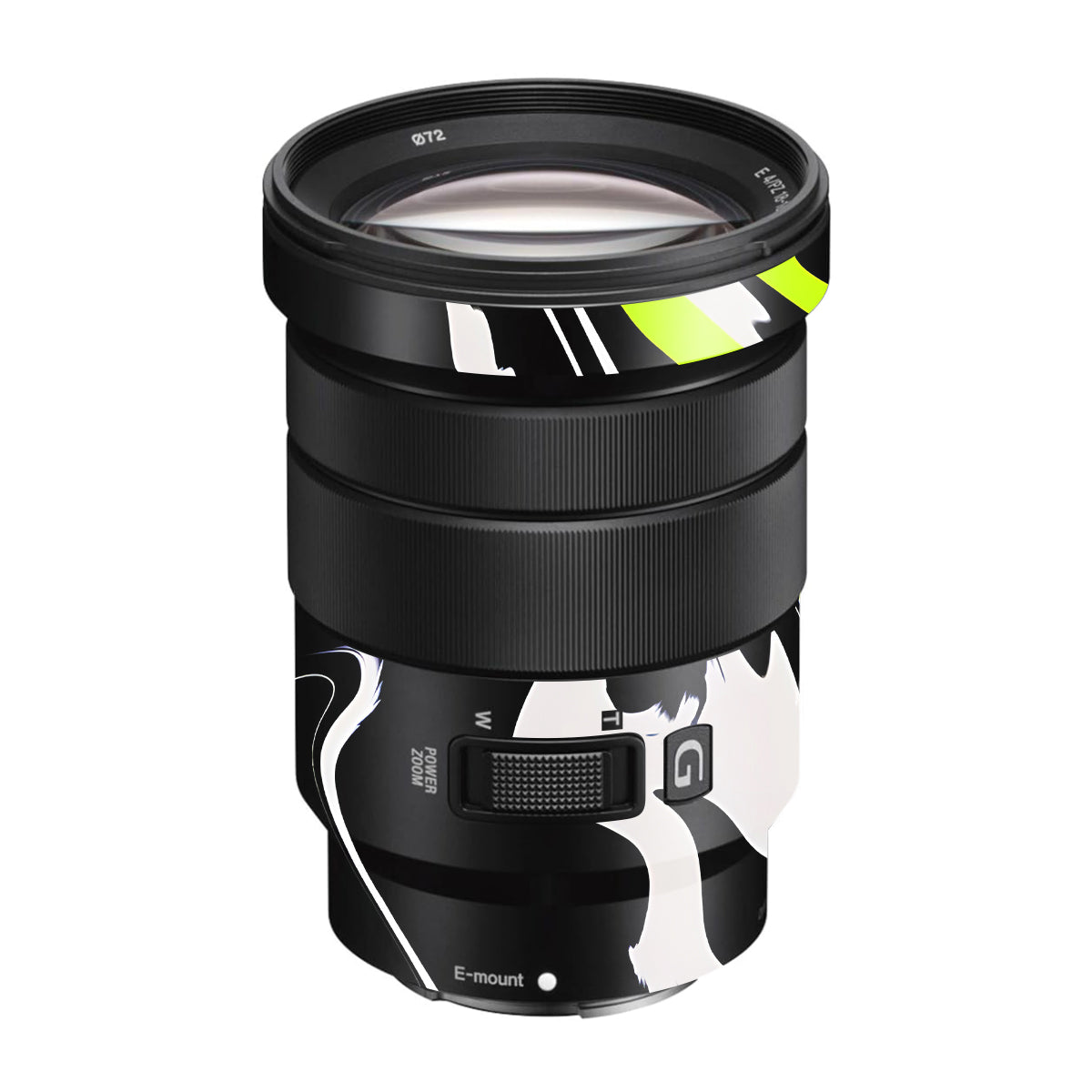 Neon Green and Black Pattern Sony E 18-105mm F/4 Camera Lens Skin