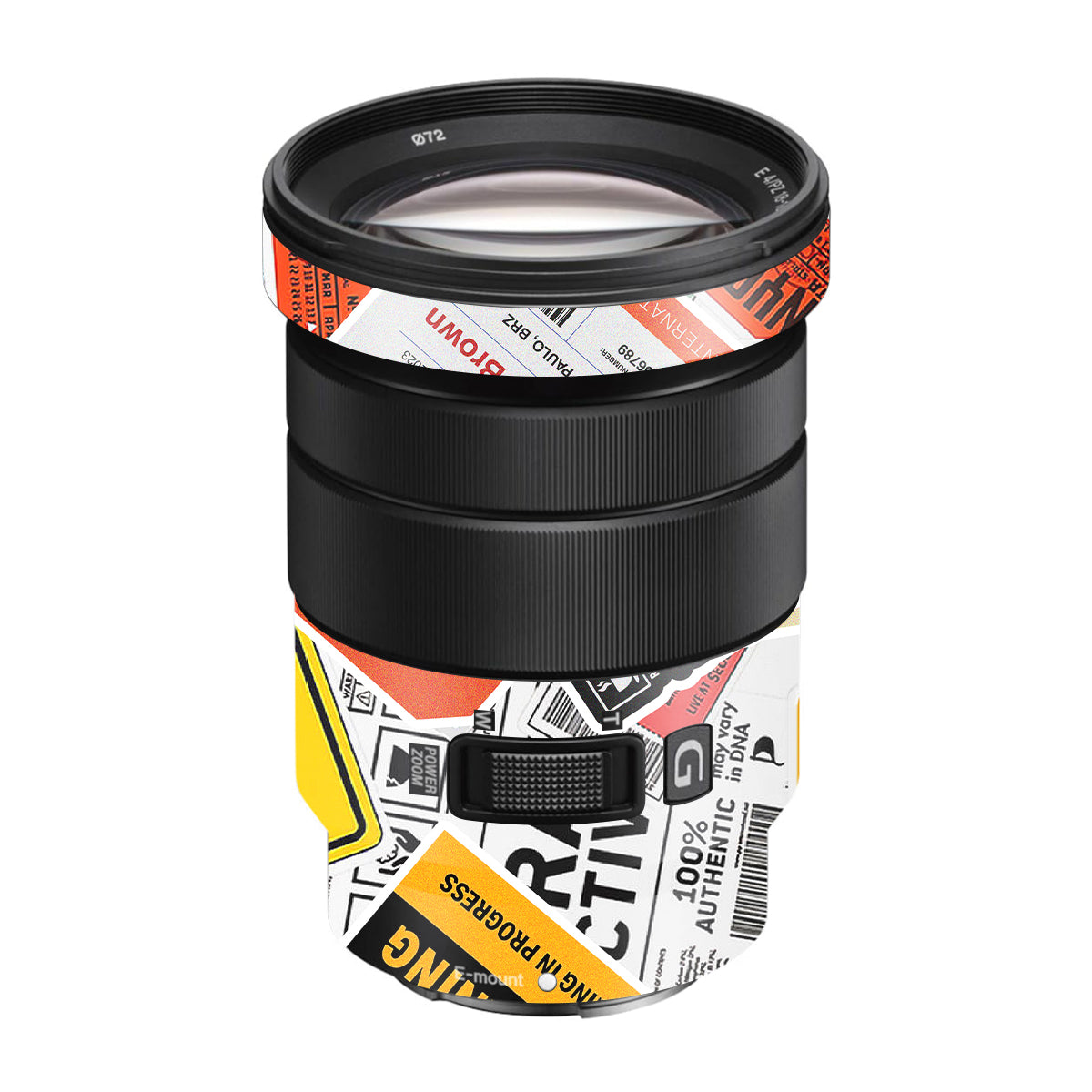 Tech Aesthetic Sticker Collage Sony E 18-105mm F/4 Camera Lens Skin