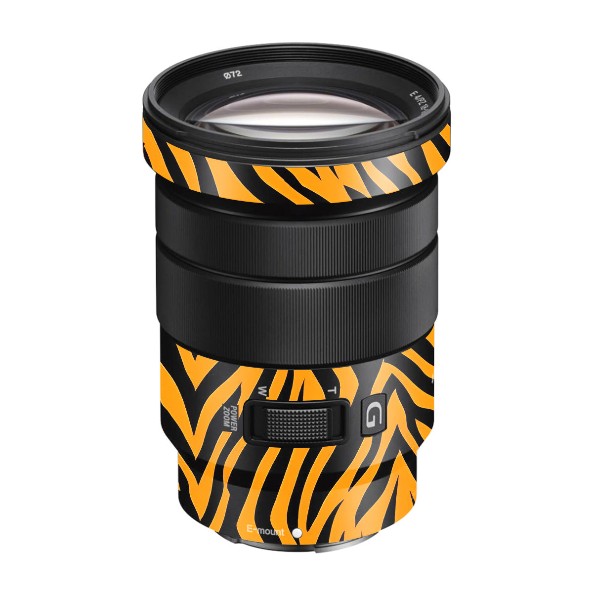 Zebra Gold Pattern Sony E 18-105mm F/4 Camera Lens Skin
