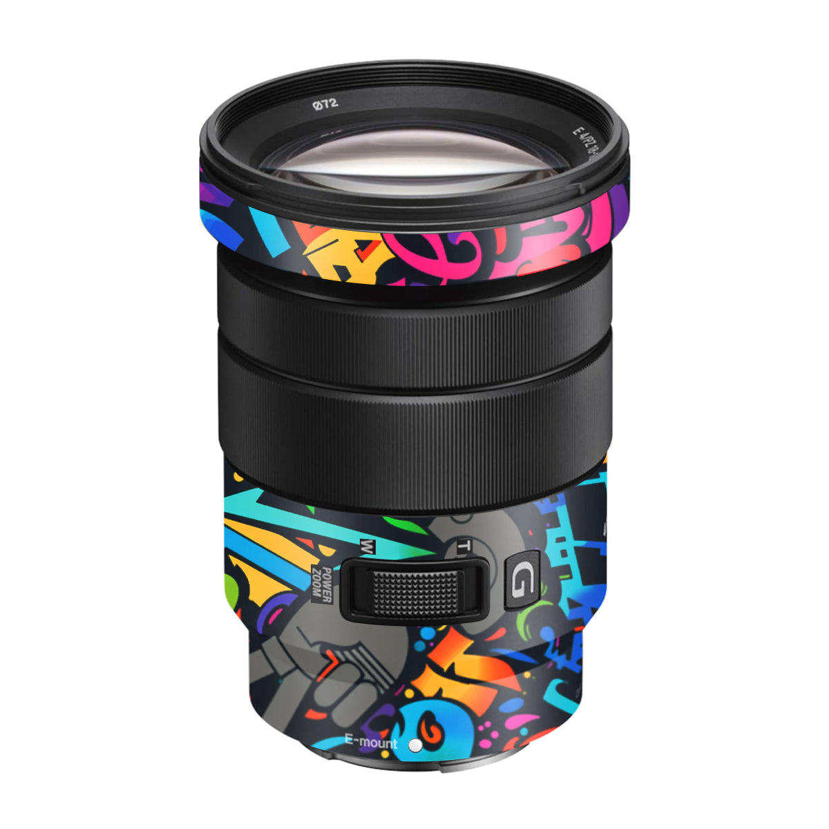 Colorful Urban Street Art Lettering Sony E 18-105mm F/4 Camera Lens Skin