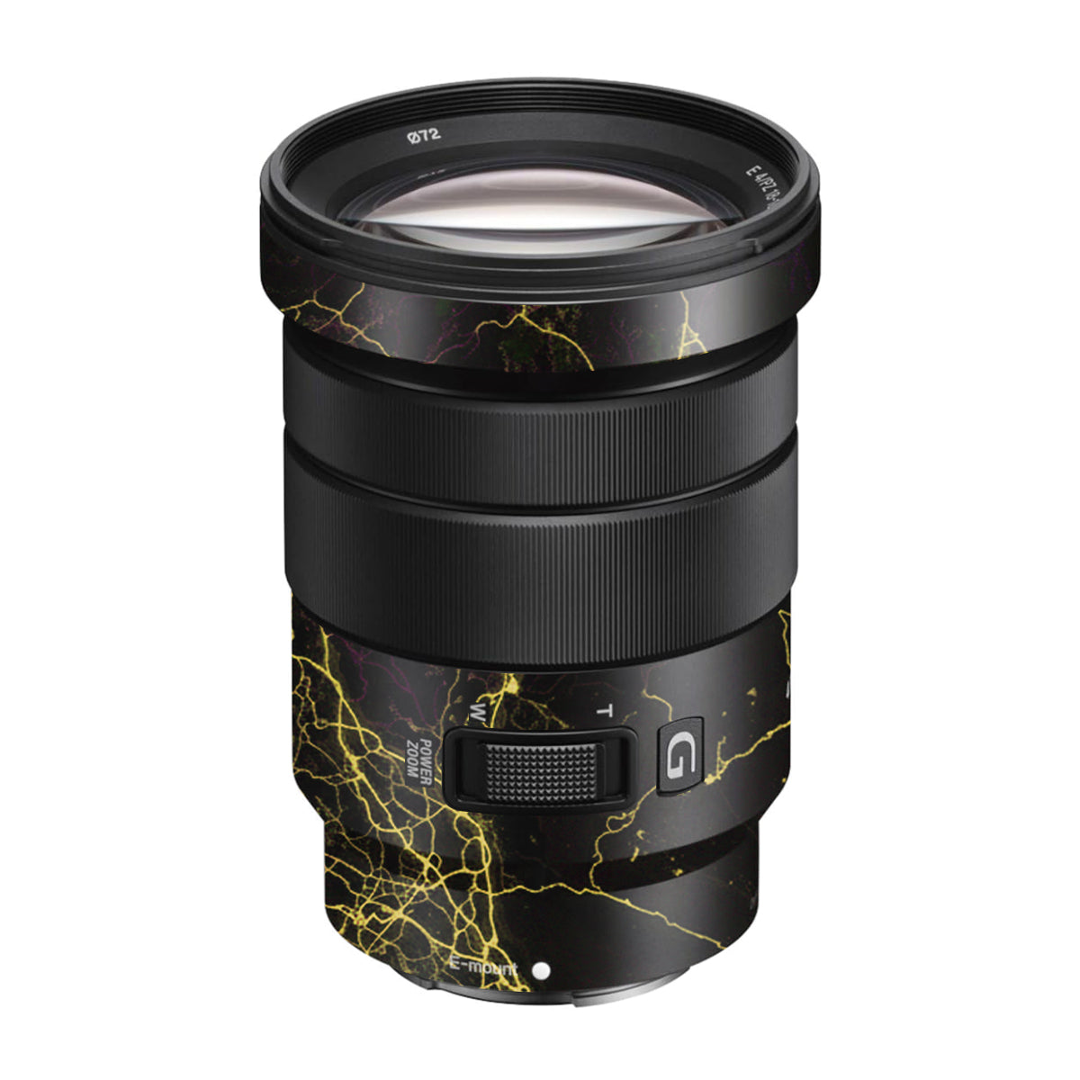 Electric Gold Veins Sony E 18-105mm F/4 Camera Lens Skin