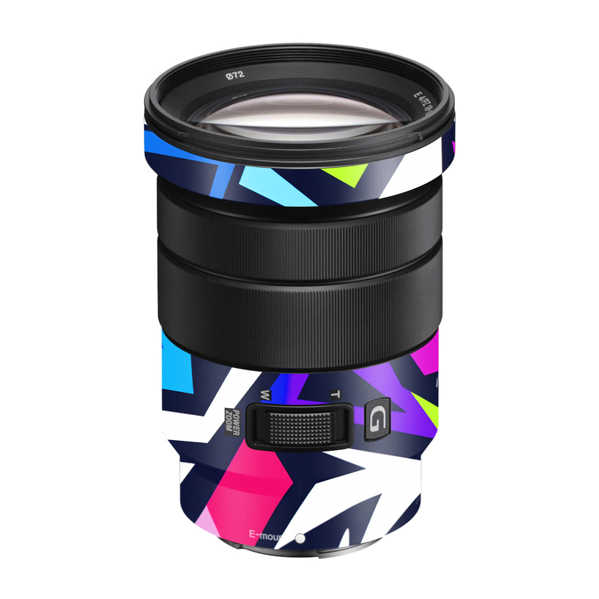 Bold Geometric Pop Sony E 18-105mm F/4 Camera Lens Skin