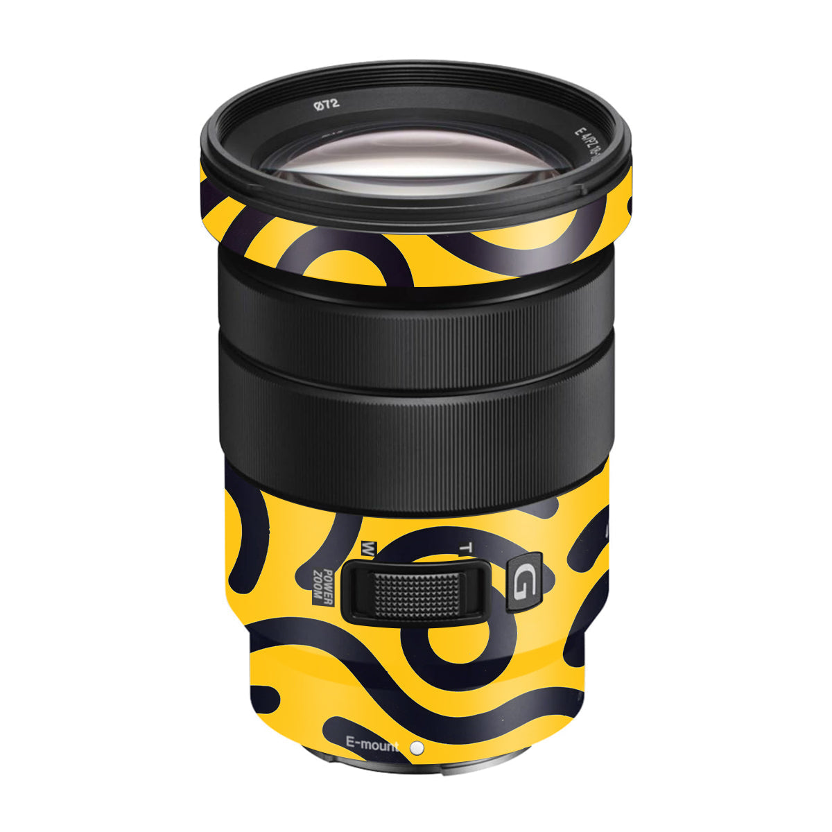 Minimal Yellow Wave Sony E 18-105mm F/4 Camera Lens Skin
