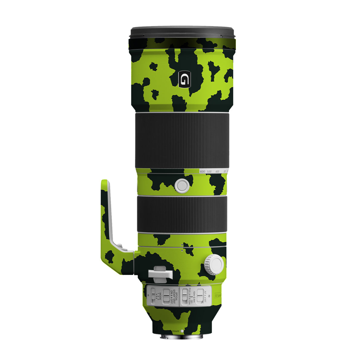 Neon Green Splatter Sony FE 200-600mm F/5.6-6.3 G OSS Camera Lens Skin