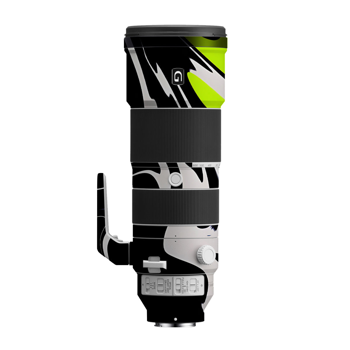 Neon Green and Black Pattern Sony FE 200-600mm F/5.6-6.3 G OSS Camera Lens Skin