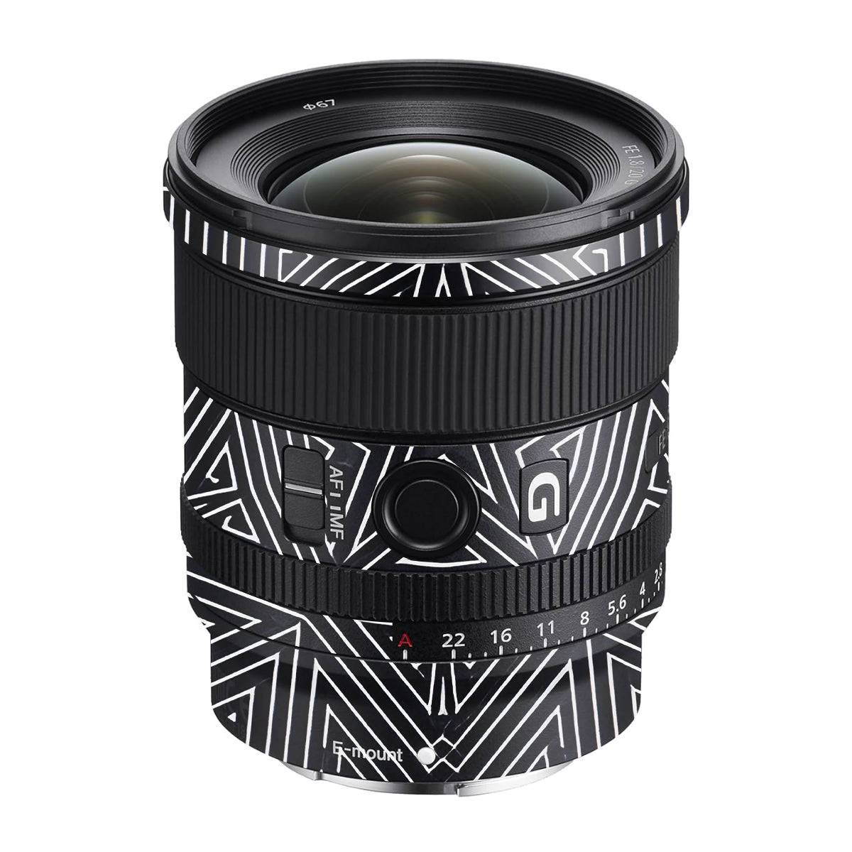 Geometric Pattern Sony FE 20mm F/1.8 G Camera Lens Skin