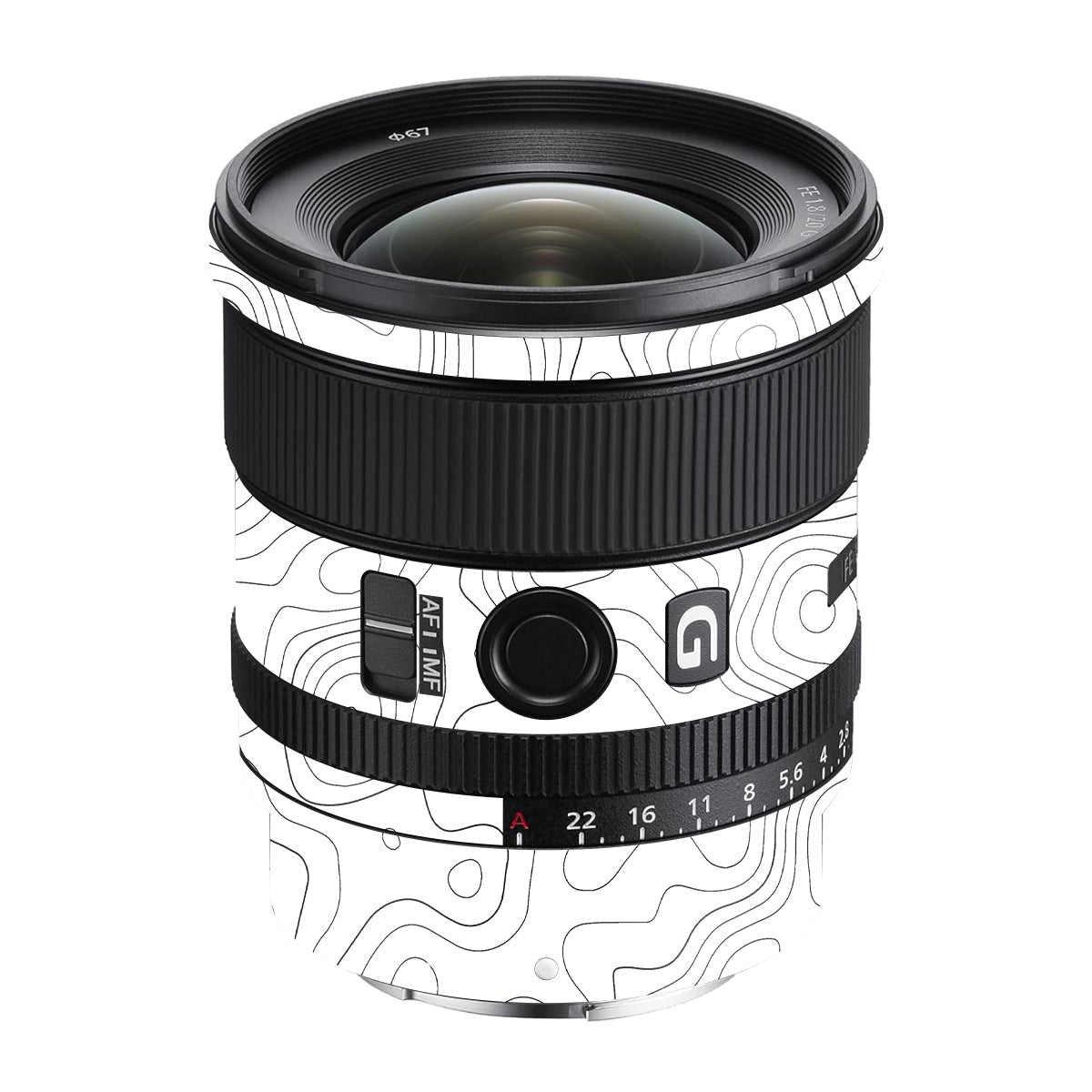 White Contour Design Sony FE 20mm F/1.8 G Camera Lens Skin