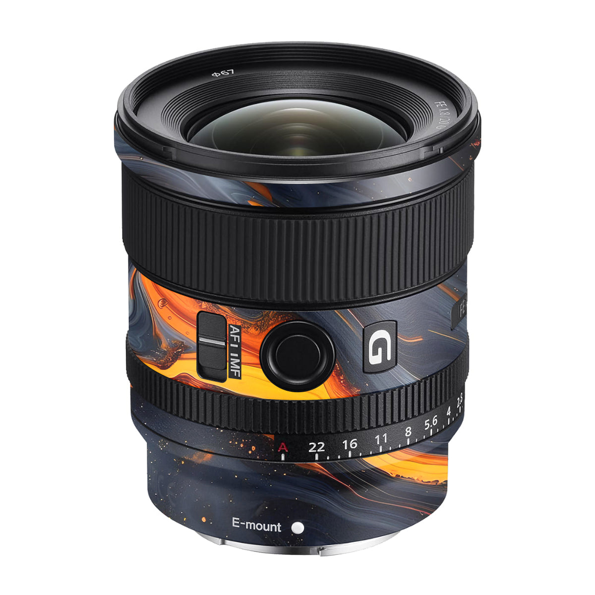 Lava Marble Sony FE 20mm F/1.8 G Camera Lens Skin