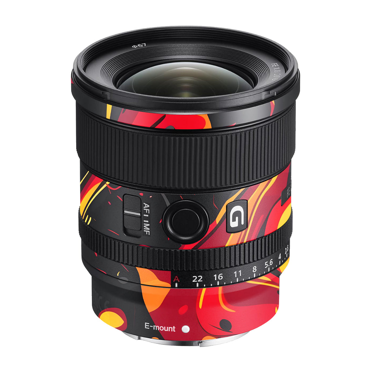 Lava Burst Sony FE 20mm F/1.8 G Camera Lens Skin