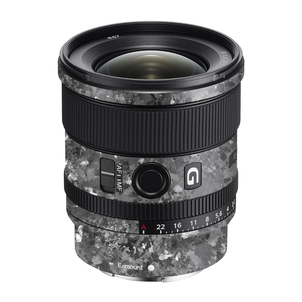 Black Granite Sony FE 20mm F/1.8 G Camera Lens Skin