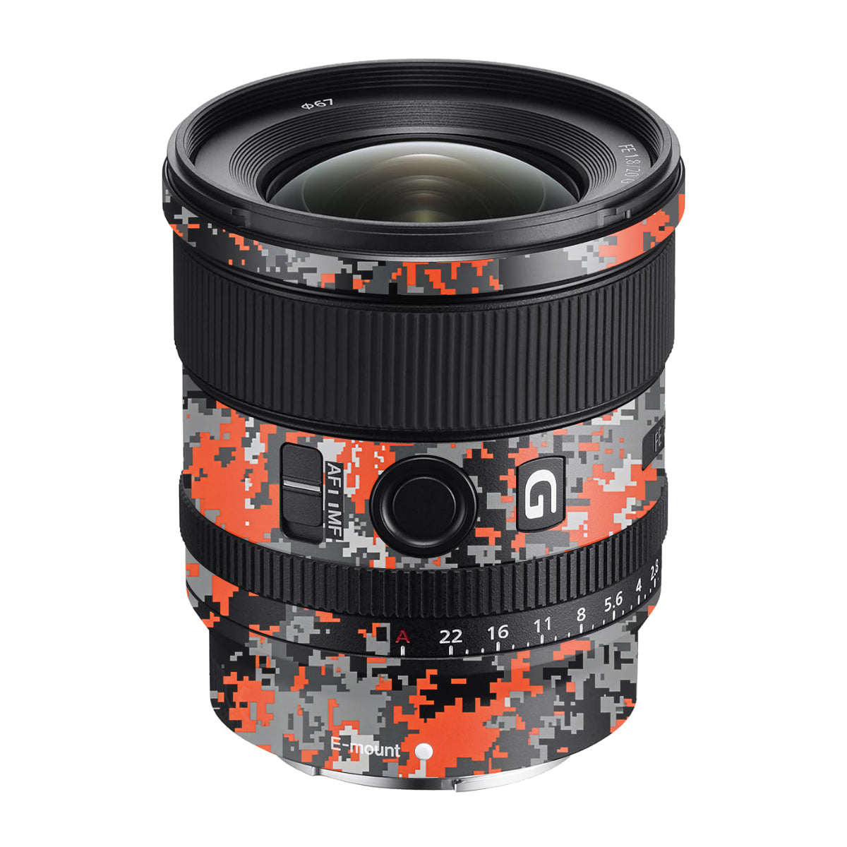 Inferno Pixel Sony FE 20mm F/1.8 G Camera Lens Skin