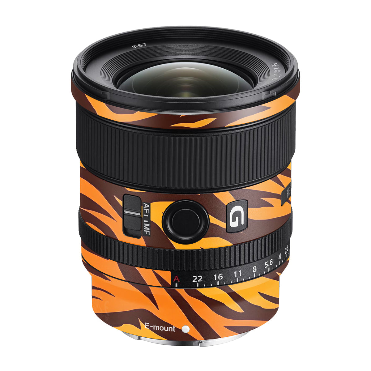 Wild Tiger Stripes Sony FE 20mm F/1.8 G Camera Lens Skin