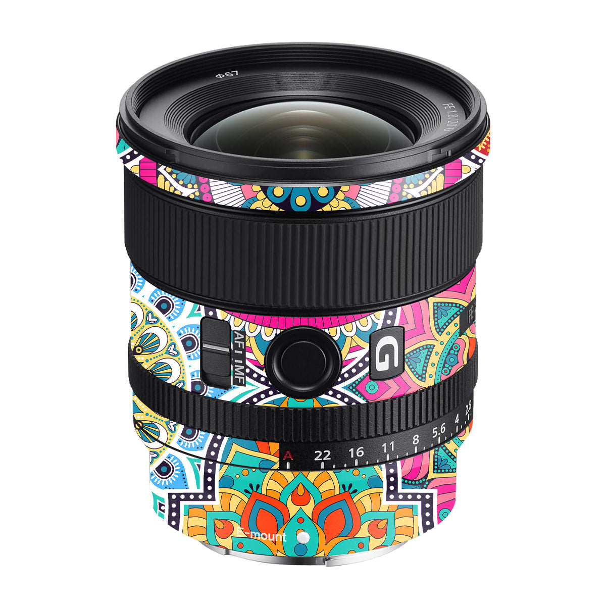 Boho Mandala Tile Pattern Sony FE 20mm F/1.8 G Camera Lens Skin