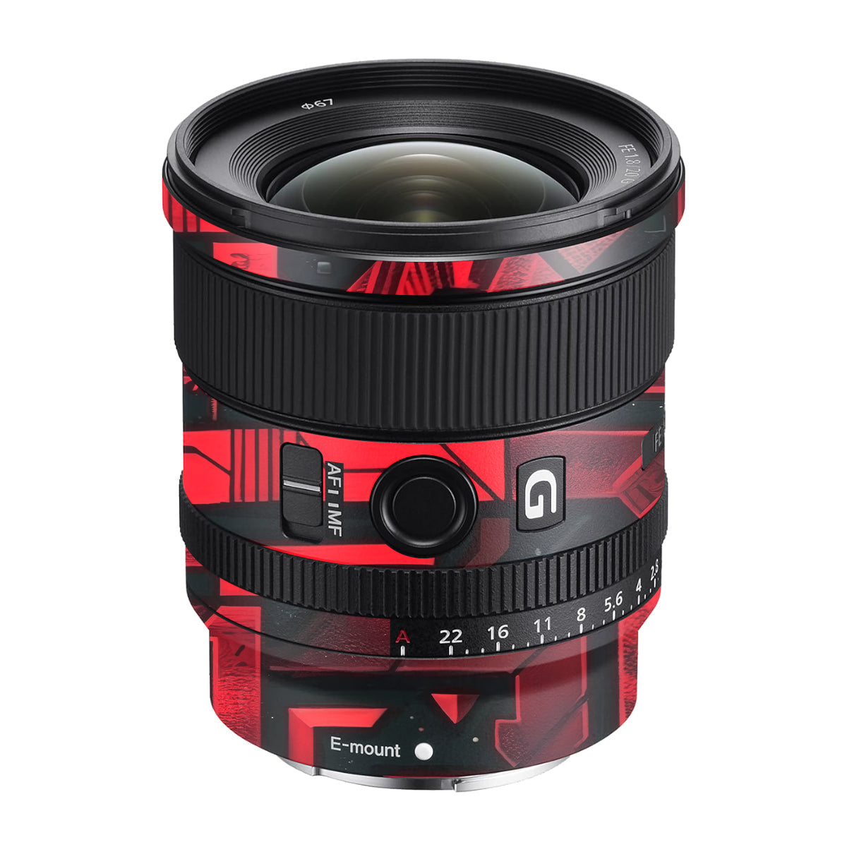 Cyber Maze Circuit Sony FE 20mm F/1.8 G Camera Lens Skin
