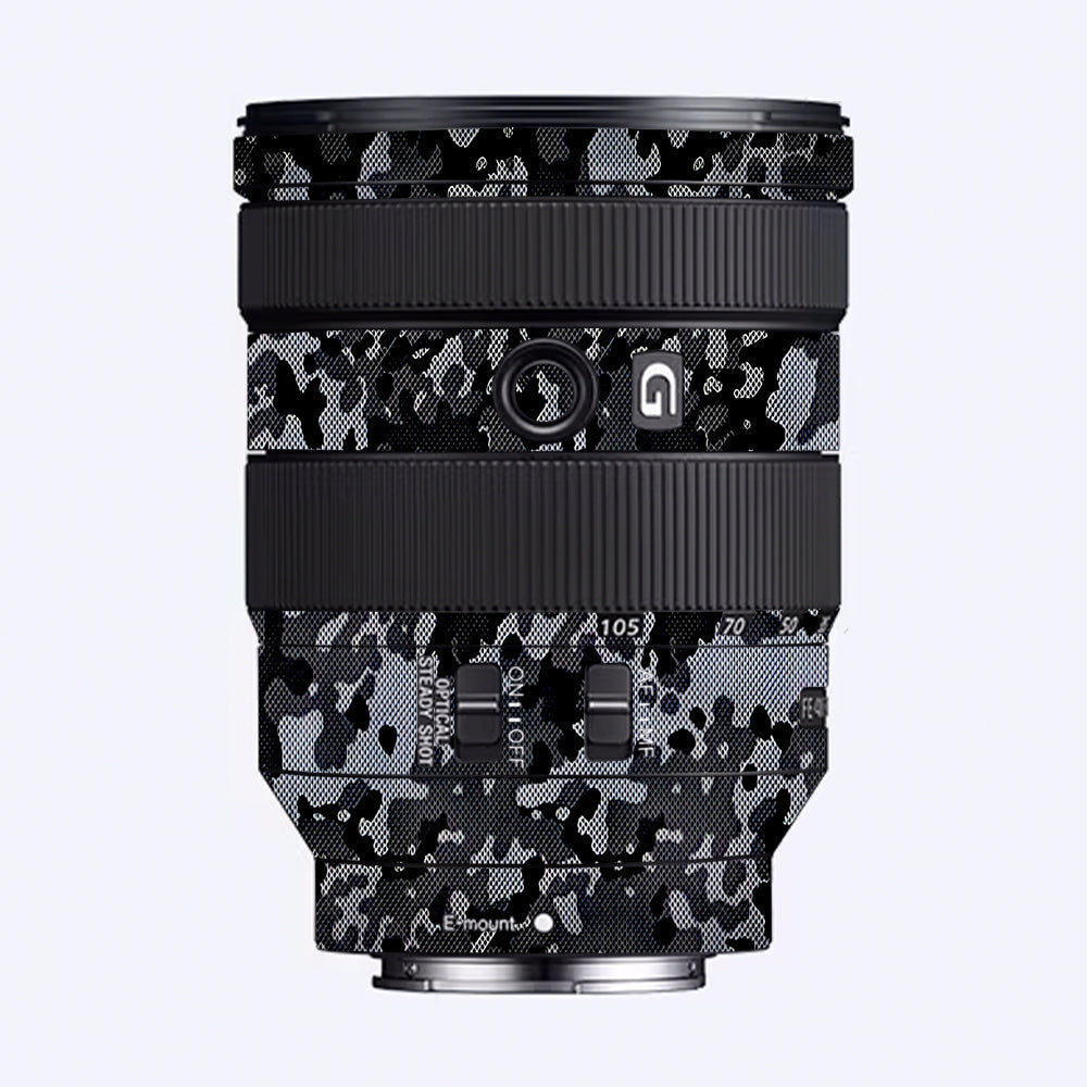 Stealth Grey Camo Sony FE 24–105mm f/4 G OSS Camera Lens Skin